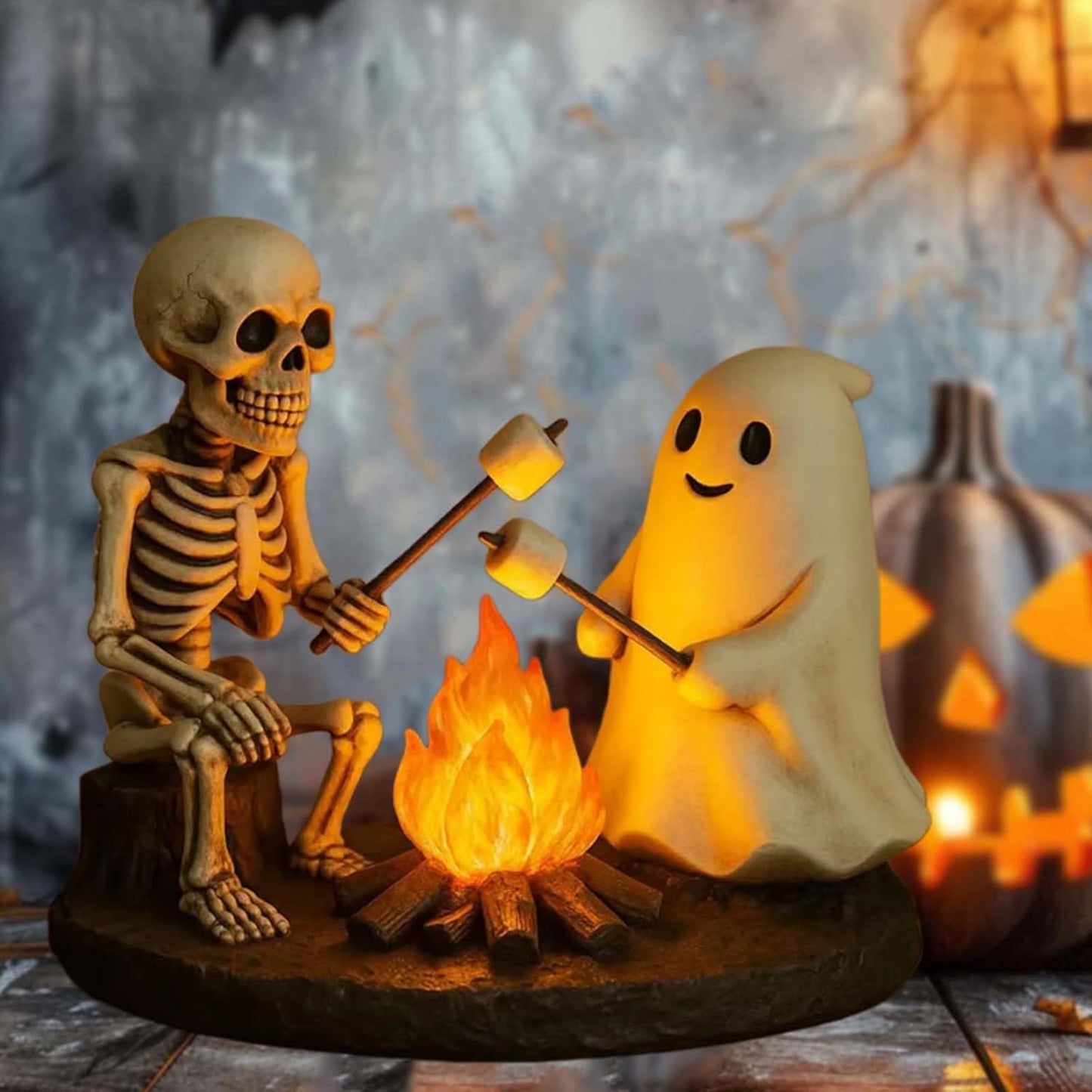 Sherum Skeleton & Ghost Bonfire Night Lamp