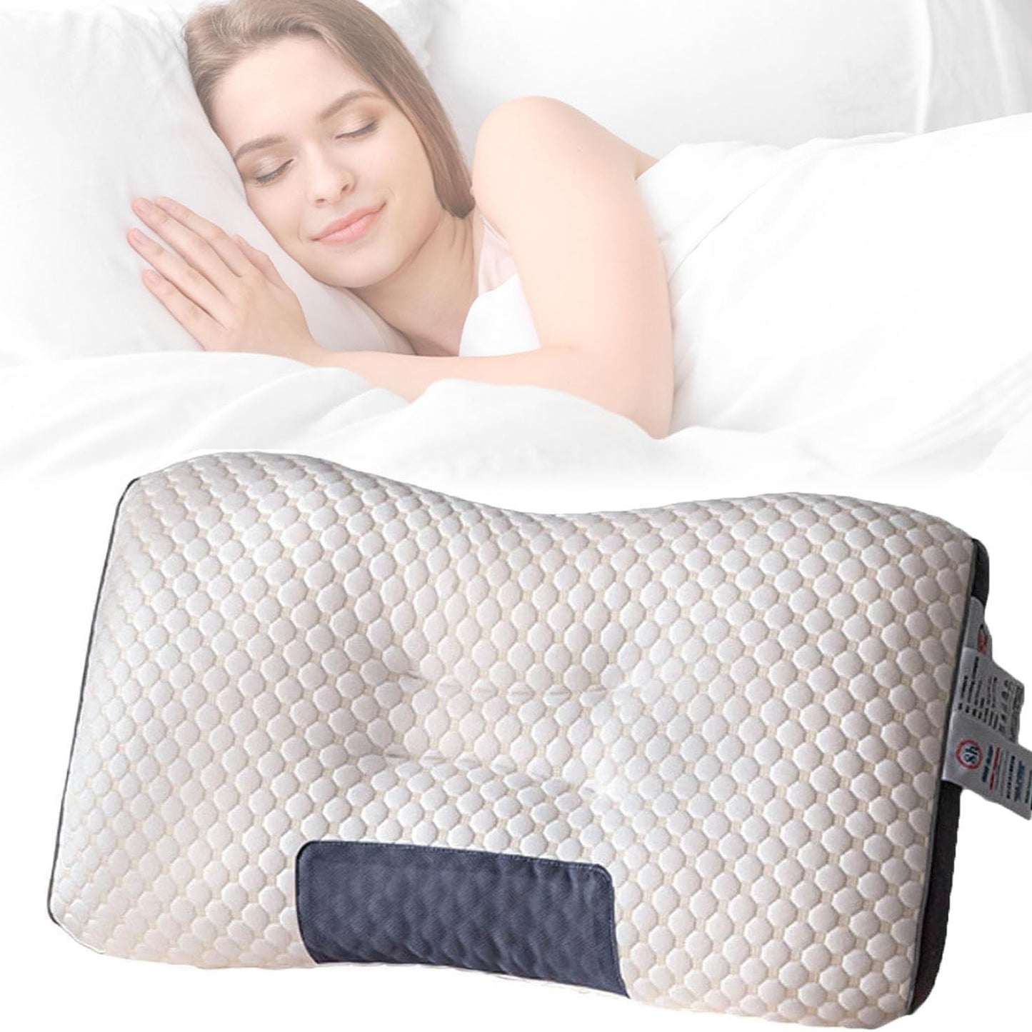 Sherum™ Antibacterial Neck Support Sleep-Aid Massage Pillow