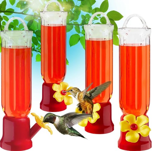 Sherum New Leak-Proof Design Hummingbird Feeder (4 Pack)